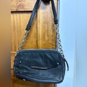 Black Leather Shoulder Bag